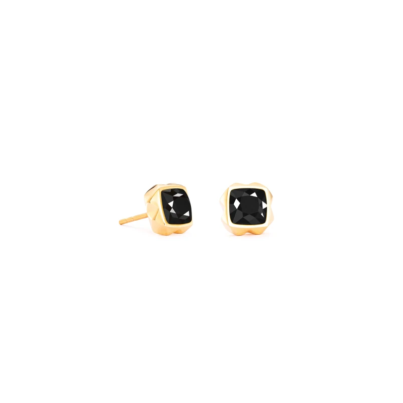 Náušnice Coeur de Lion Black-Gold Onyx - Jubiler Sezam