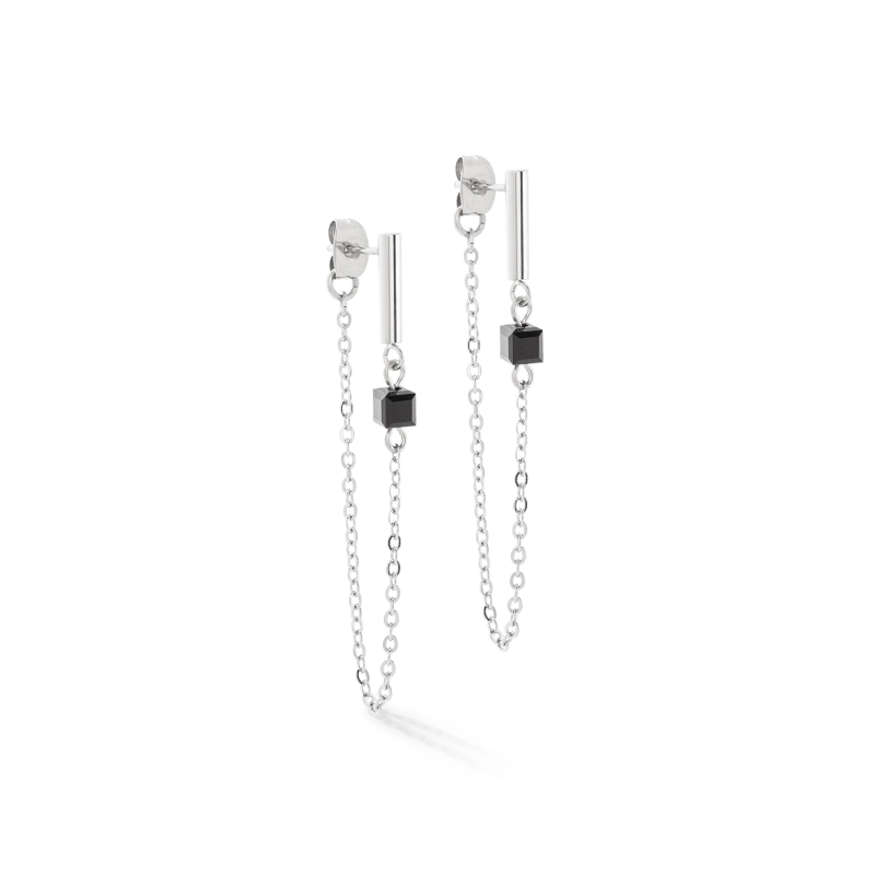 Kolczyki Coeur de Lion Black-Silver - JubilerSezam.pl