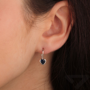 Stříbrné náušnice srdíčka se zirkonem | iSezam.cz