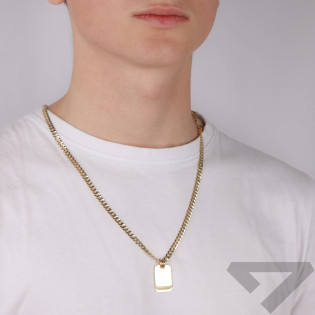 Zlatý přívěsek destička obdélníkový - iSezam.cz