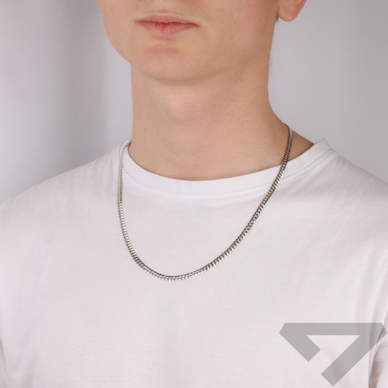Řetízek z bílého zlata vzor panceř ryzost 585