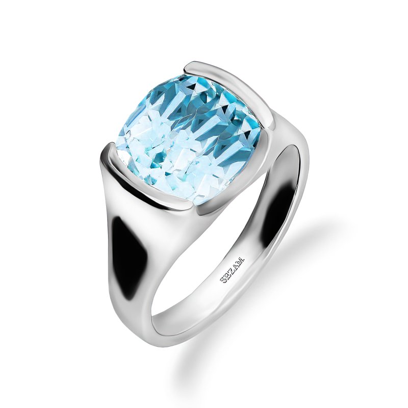 Stříbrný prsten s topazem 5,2 ct | iSezam.cz