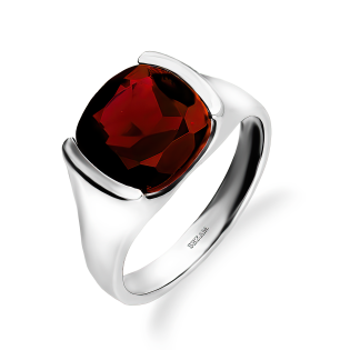 Stříbrný prsten s granátem 5,0ct | iSezam.cz