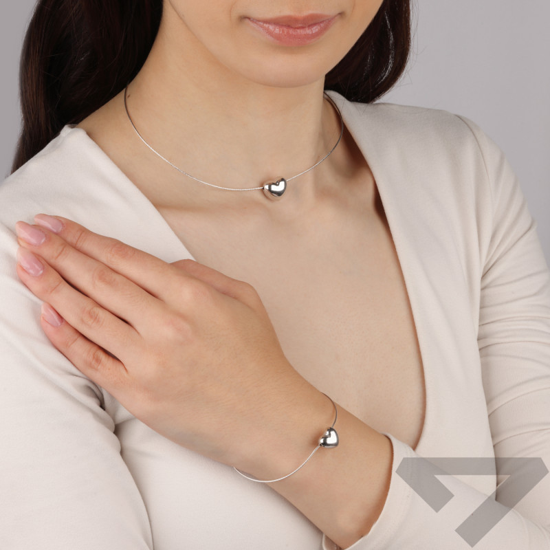 Stříbrný náhrdelník Srdce - Jemná Elegance - iSezam.cz