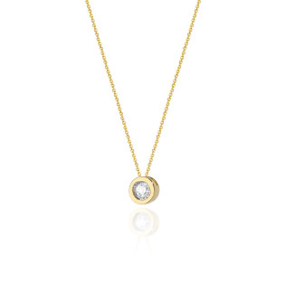 Zlatý náhrdelník s diamantem ryz. 585 - Klasická elegance | iSezam.cz