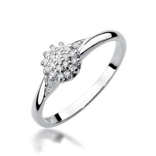 Zásnubní prsten s diamanty z bílého zlata - iSezam.cz