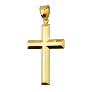 Zlatý křížek foukaný ryzost 585 - Symbol Víry - iSezam.cz