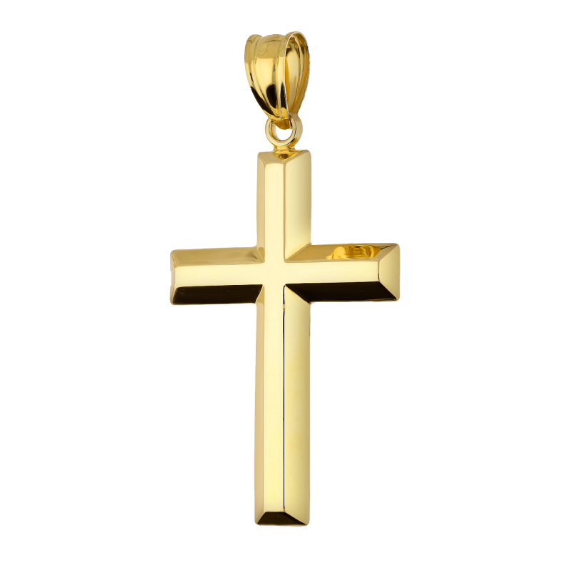 Zlatý křížek foukaný ryzost 585 - Symbol Víry - iSezam.cz
