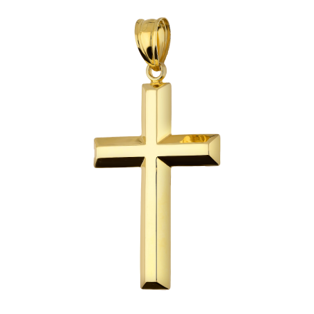 Złoty Krzyżyk Dmuchany pr. 585 - Symbol Wiary - JubilerSezam.pl