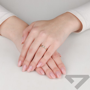 Zlatý prsten s bílou zirkonií ryzost 585 Mariage - iSezam.cz