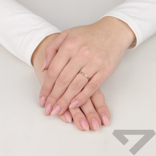 Zlatý prsten Rings s barevnými zirkony ryzost 375 | iSezam.cz