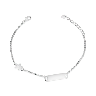 Stříbrný náramek s květinou pro dívky | iSezam.cz