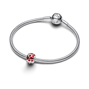 Charms Klips Pandora Srebrne Czerwone Serca - JubilerSezam.pl