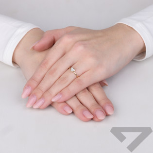 Zlatý prsten Srdce s Diamanty - Výjimečný Symbol Lásky - iSezam.cz