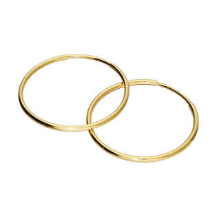Zlaté kruhové náušnice 17 mm ryzost 585 | iSezam.cz