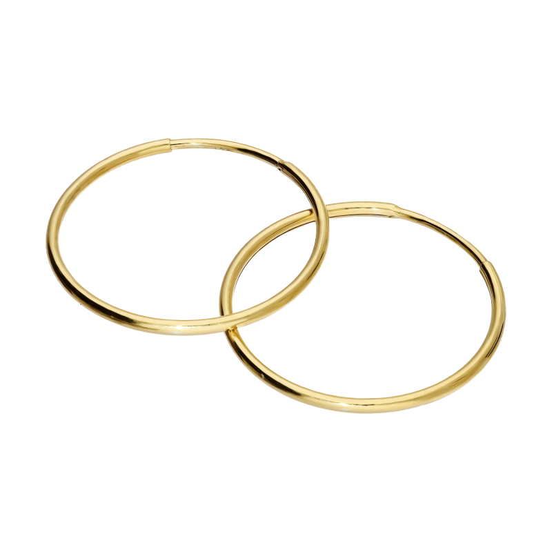 Zlaté kruhové náušnice 17 mm ryzost 585 | iSezam.cz