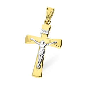 Zlatý křížek s Ježíšem ryzost 585 - Symbol víry - iSezam.cz