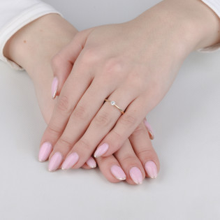 Zásnubní prsten Soliter s diamantem 0,08 ct | iSezam.cz