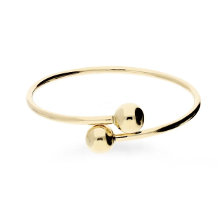 Zlatý náramek bangle s kuličkami ryzost 375 | iSezam.cz
