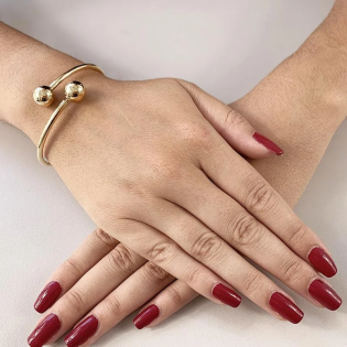 Zlatý náramek bangle s kuličkami ryzost 375 | iSezam.cz