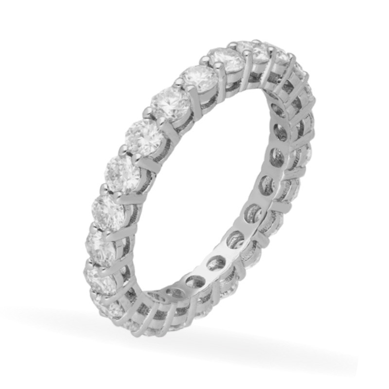 Stříbrný prsten snubní prsten lásky s moissanity 0.10 ct | iSezam.cz