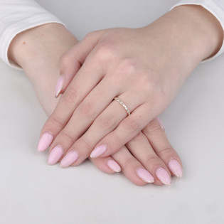 Zlatý prsten se zirkony bageta Rings | iSezam.cz