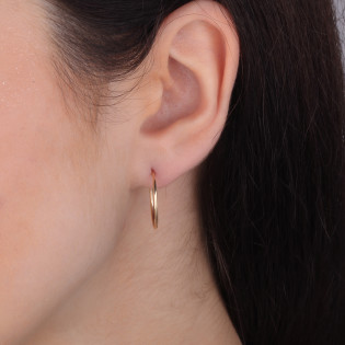 Zlaté kruhové náušnice 17 mm ryzost 585 | iSezam.cz