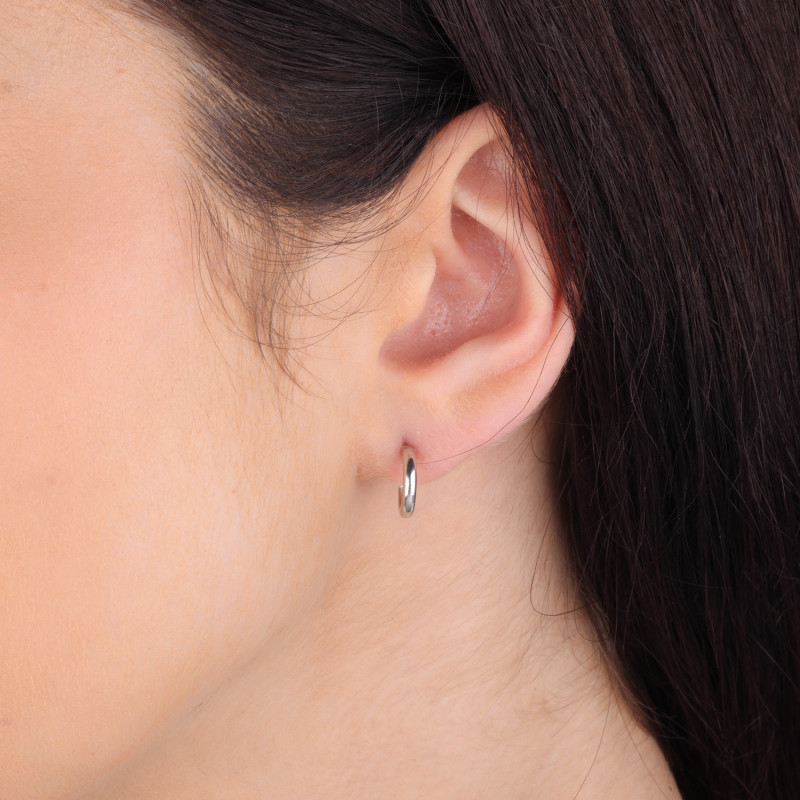 Stříbrné náušnice půlkolečka 6 mm