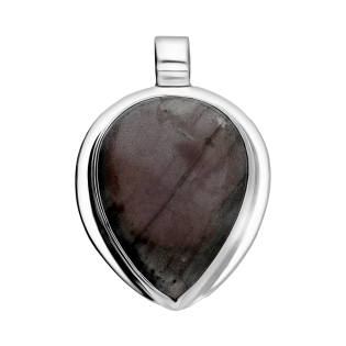 Stříbrný přívěsek s labradoritem ve tvaru kapky. Elegantní šperk z kolekce Mineralis. Ideální pro milovnice přírodních minerálů.