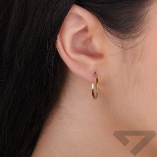 Zlaté náušnice kroužky pantíky 18mm - iSezam.cz
