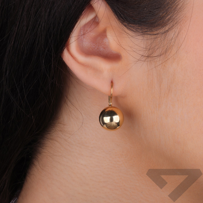 Zlaté náušnice kuličky 12mm - Klasická elegance | iSezam.cz