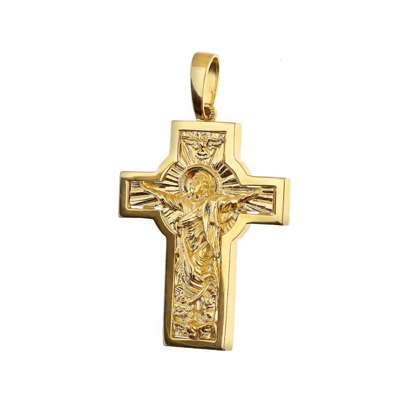 Zlatý křížek s gravírovaným Ježíšem - Symbol víry | iSezam.cz
