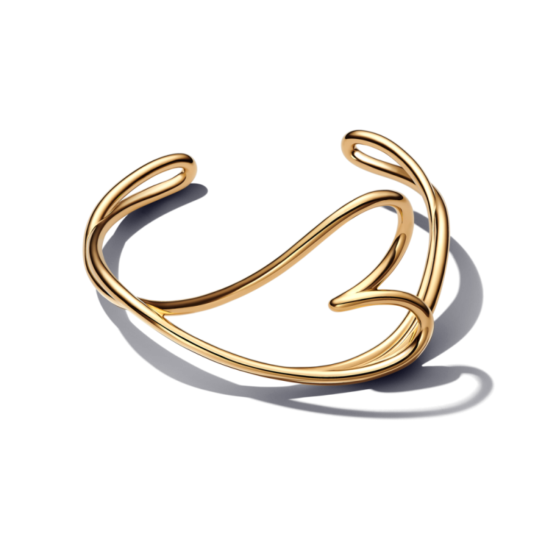 Organiczna bransoletka Pandora bangle z motywem serca 563808C00