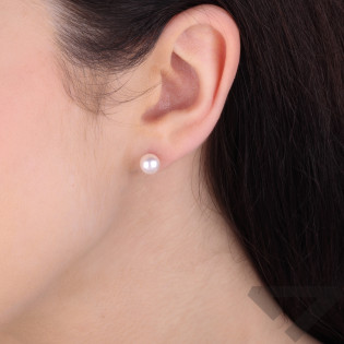 Zlaté náušnice s perlou 6mm - Klasická elegance - iSezam.cz