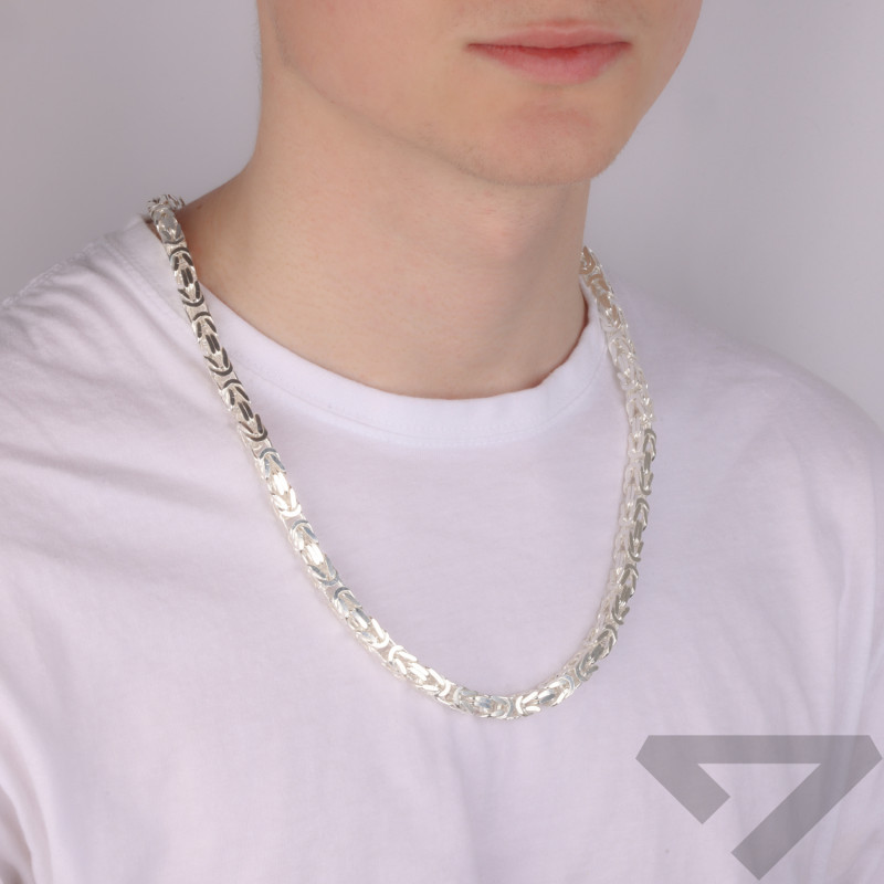 Stříbrný řetízek královský vzor