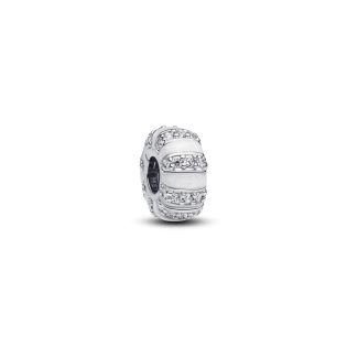 Srebrny Charms Klips Pandora Emalia i Kamienie 793785C01 - JubilerSezam.pl
