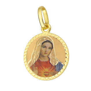 Zlatý Medailonek Neposkvrněné Srdce Panny Marie, ryzost 585 - iSezam.cz