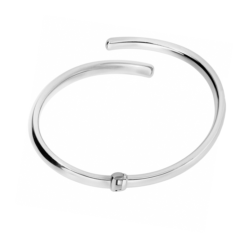 Stříbrný náramek bangle hladký rozšiřitelný | iSezam.cz