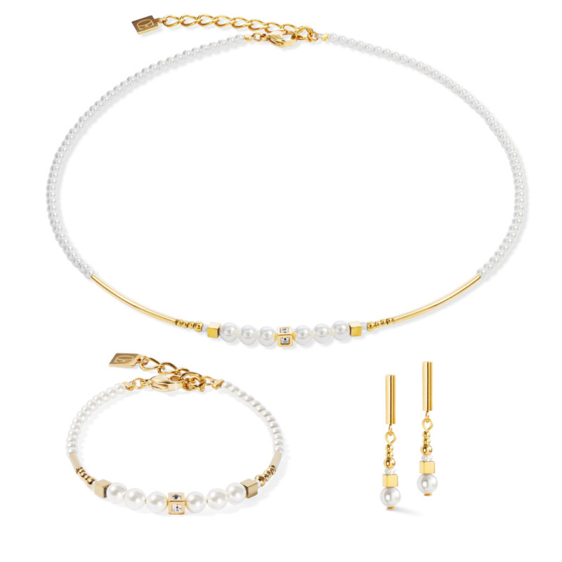 Náušnice Coeur de Lion Pearl-Gold s perlami Swarovski | iSezam.cz