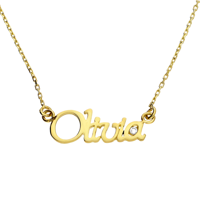 Zlatý náhrdelník se jménem Olivia | iSezam.cz