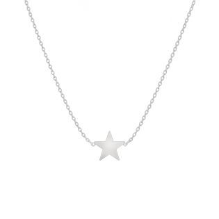 Stříbrný náhrdelník s hladkou hvězdou. Jemná celebrytka pro každou příležitost. Minimalistická elegance, ideální jako dárek! Zko