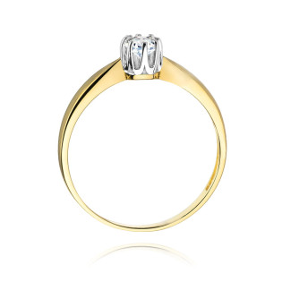 Zlatý zásnubní prsten s diamantem Royal zkouška 585 - iSezam.cz