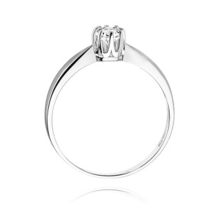 Zásnubní prsten s diamantem Royal bílé zlato 585 - iSezam.cz