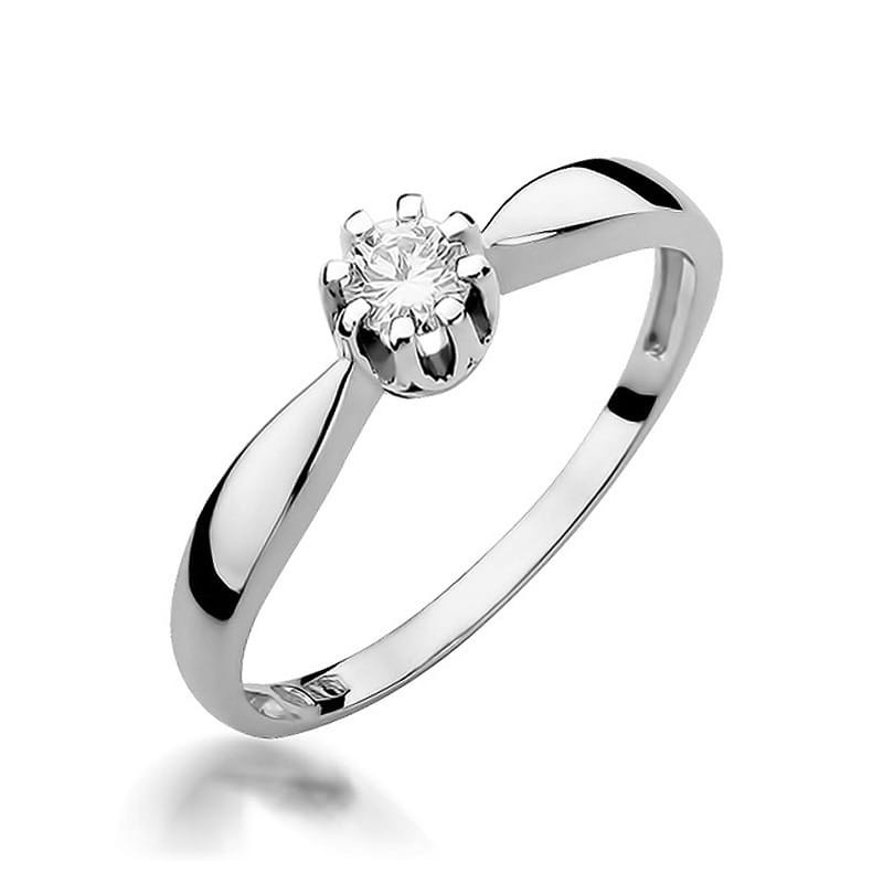 Zásnubní prsten s diamantem Royal z bílého zlata 585 - iSezam.cz