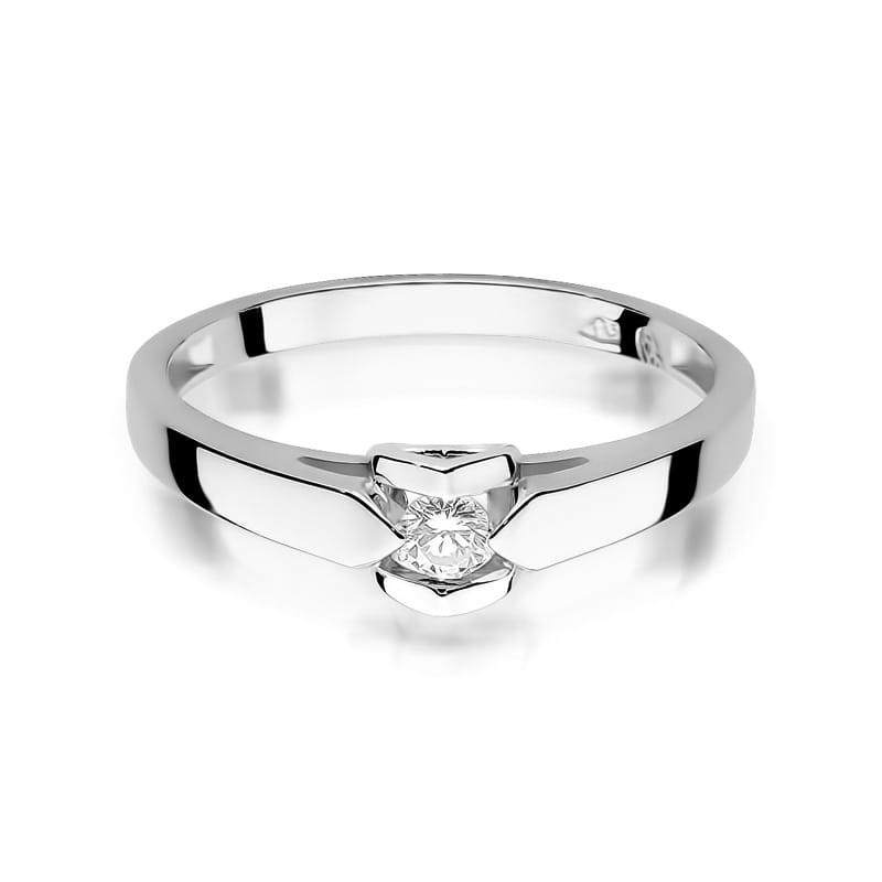 Zásnubní prsten Amado s diamantem z bílého zlata 585