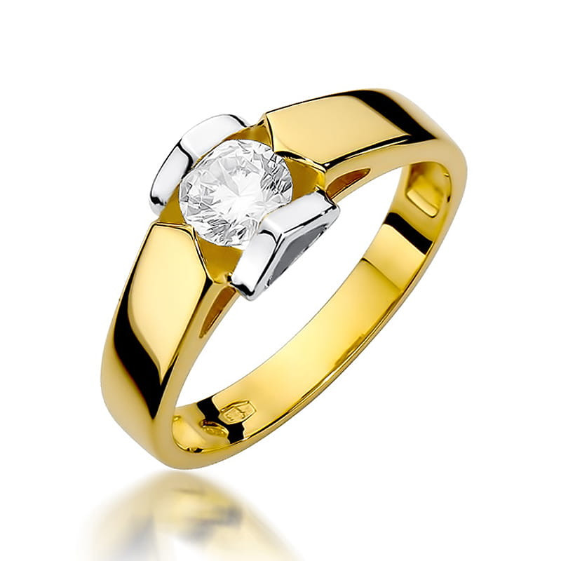 Zásnubní prsten s diamantem Amado 585 - iSezam.cz