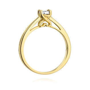 Zásnubní prsten s diamantem solitaire ryzost 585 - iSezam.cz