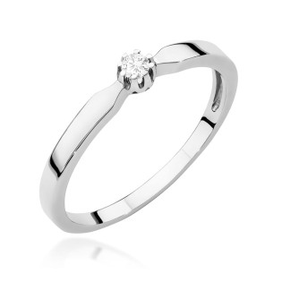 Zásnubní prsten s diamanty bílé zlato 585 - iSezam.cz