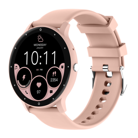 Różowy Smartwatch Rubicon RNCF16 - Polska Aplikacja i Menu