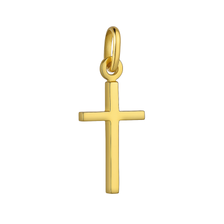 Złoty Krzyżyk 3D pr. 585 - Nowoczesny Design - JubilerSezam.pl